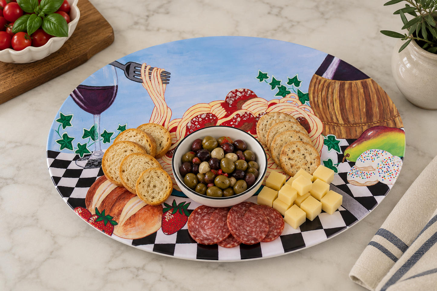 Sicilian Comfort – Platter, Original Art by Roberta Pacino