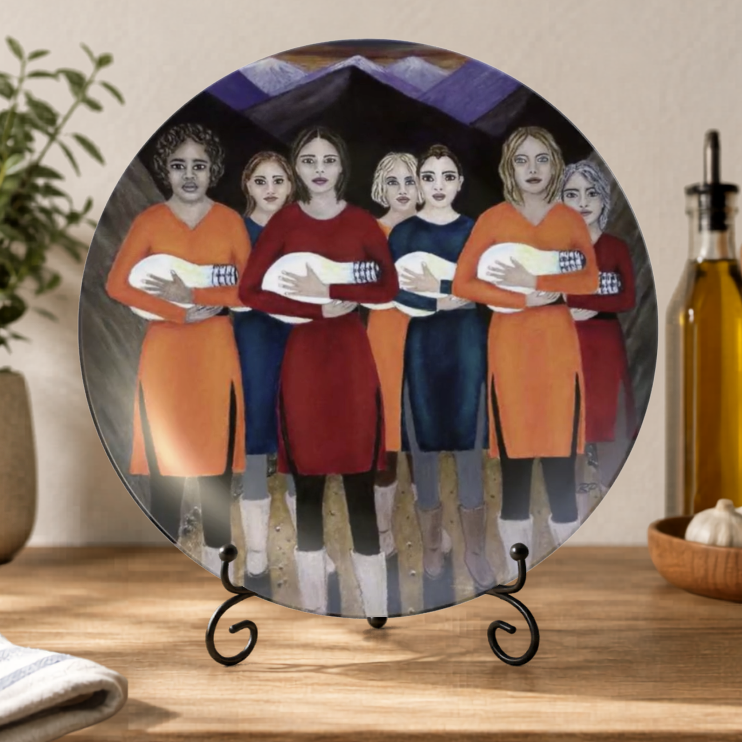 The Dawning – Dinner Plate, Original Art by Roberta Pacino