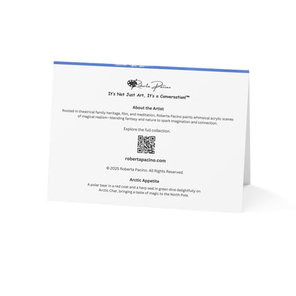 Arctic Appetite – 7x5 Greeting Card, Single or 10-Pack, Original Art by Roberta Pacino