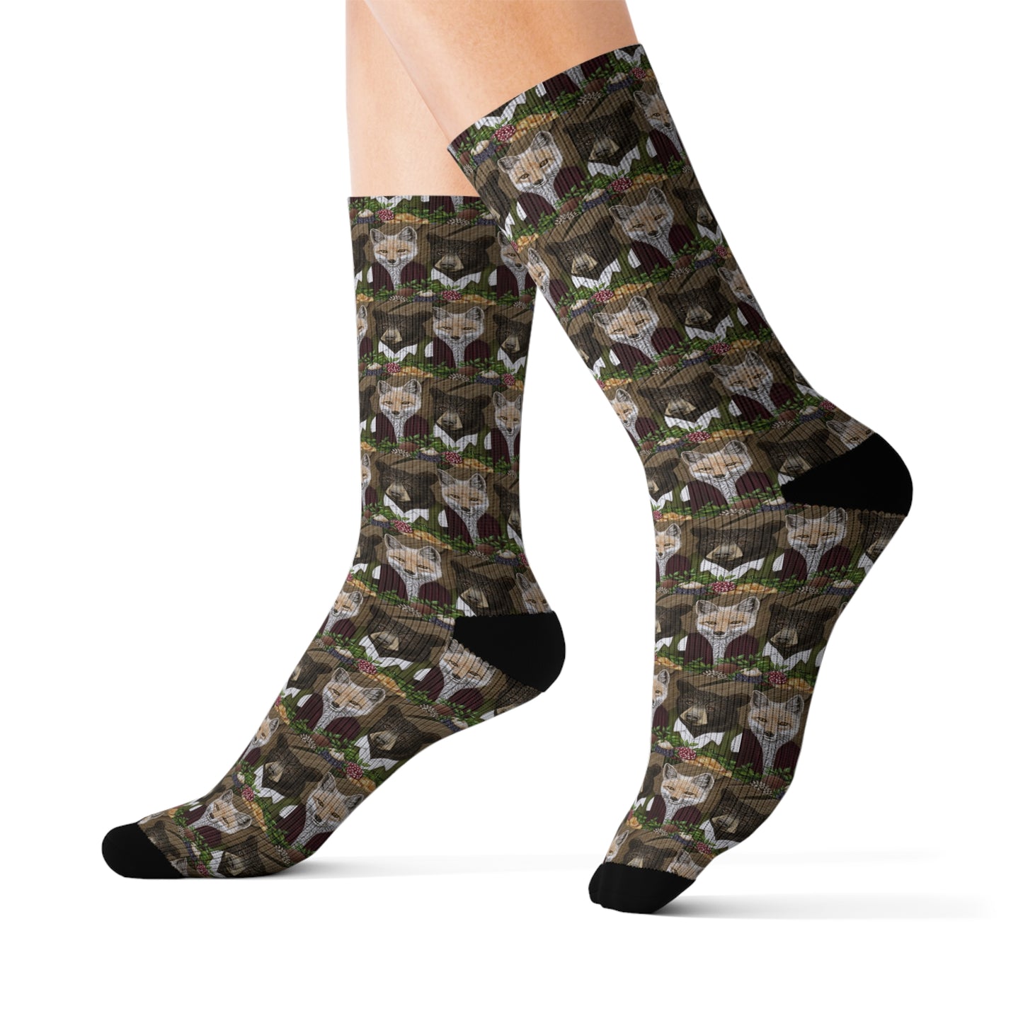 Mountain Wildlife Socks – Boulder Flatirons Inspired Art by Roberta Pacino