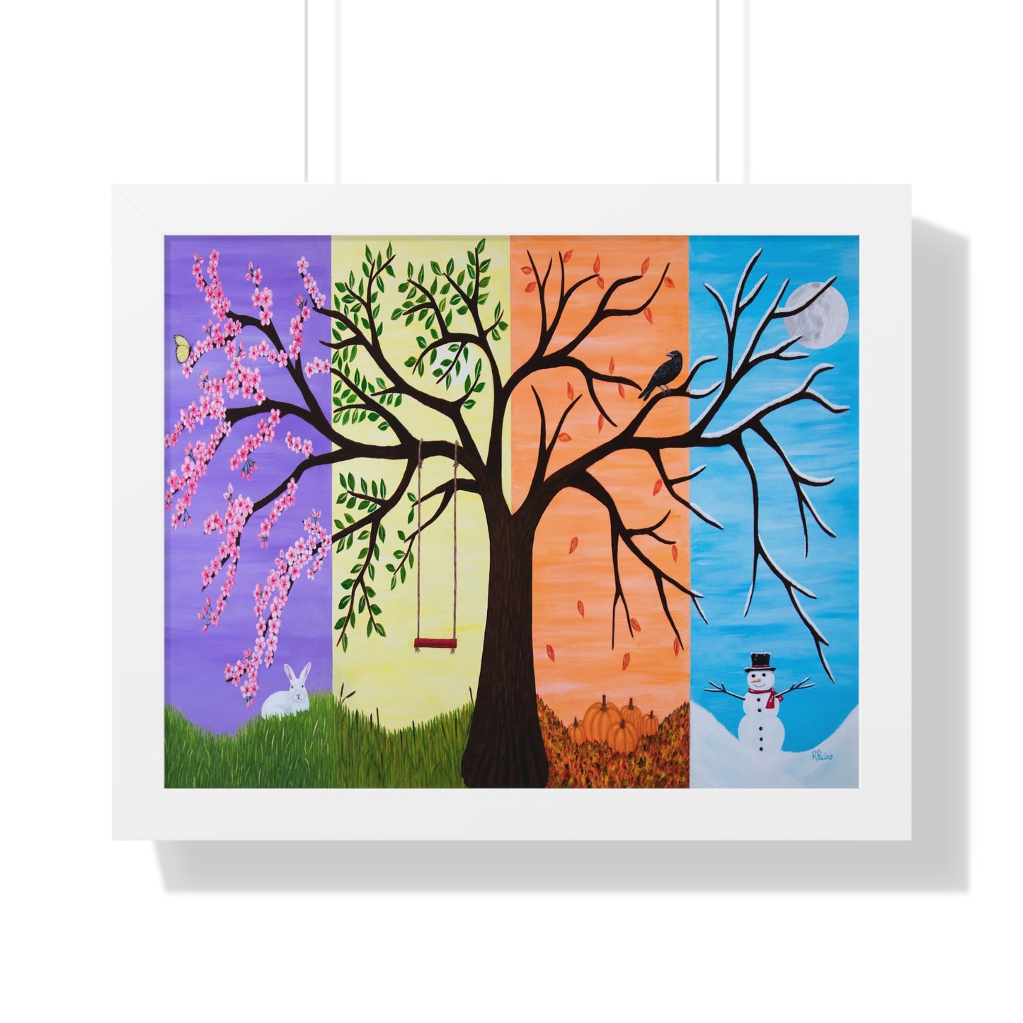 Tree of Life, Four Seasons – 20×16 Framed Print by Roberta Pacino