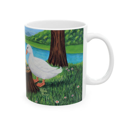 Sunlit Supper – 11 oz Ceramic Mug, Original Art by Roberta Pacino