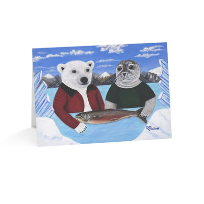Arctic Appetite – 7x5 Greeting Card, Single or 10-Pack, Original Art by Roberta Pacino