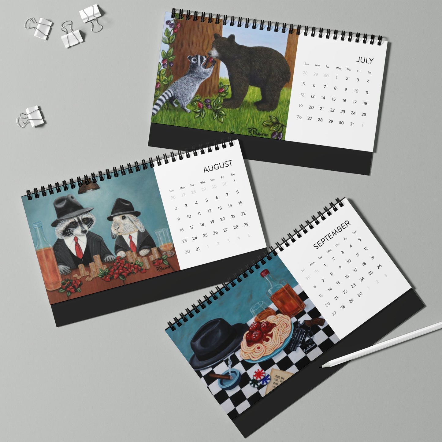 2026 Desk Calendar – Seasonal Art by Roberta Pacino