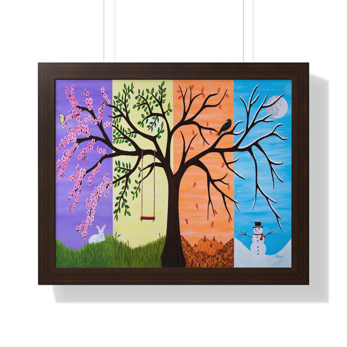 Tree of Life, Four Seasons – 20×16 Framed Print by Roberta Pacino