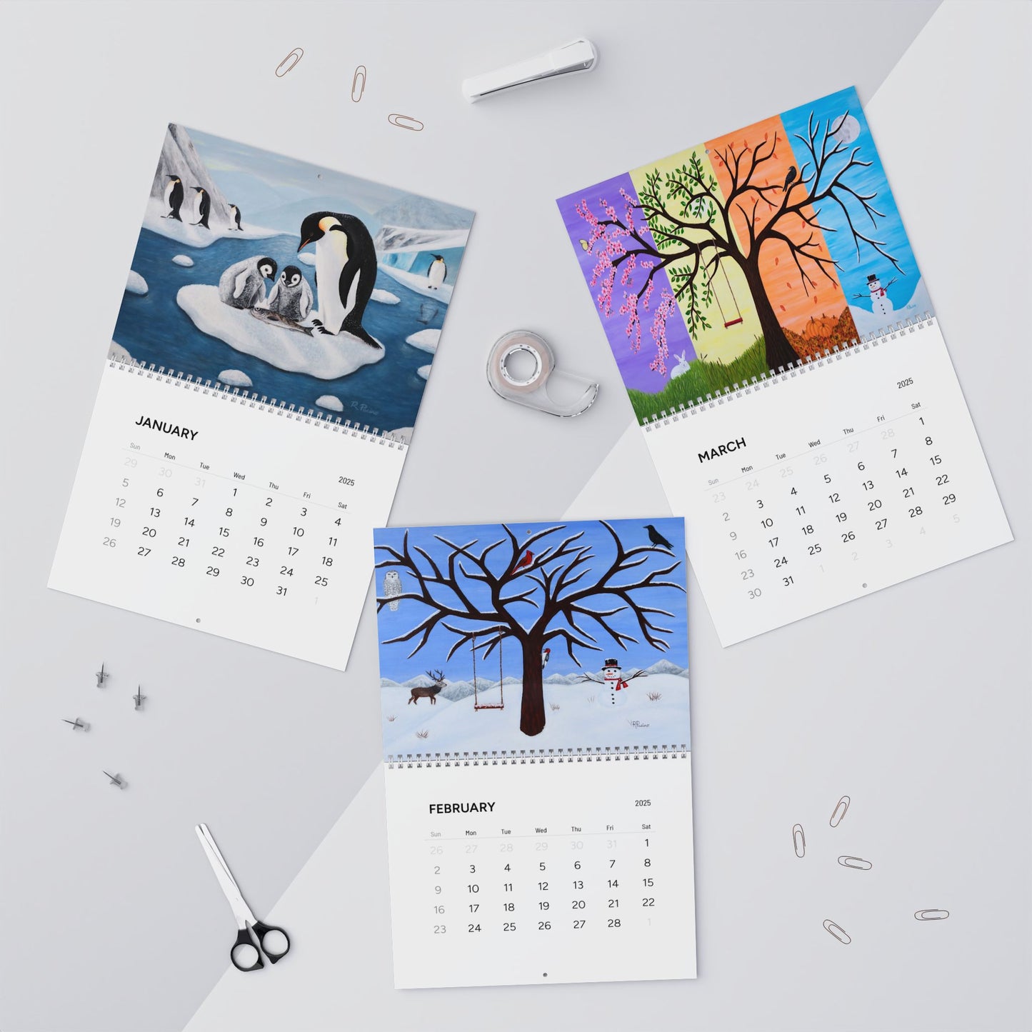 2025 Art Calendar – Whimsical & Vibrant Artwork by Roberta Pacino