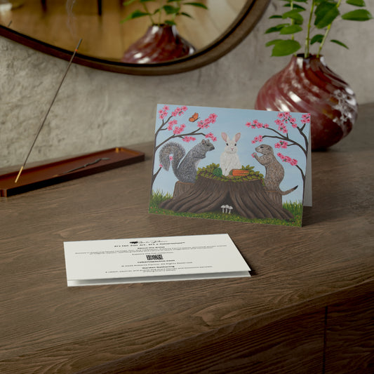 Garden Gathering – 7x5 Greeting Card, Single or 10-Pack, Original Art by Roberta Pacino