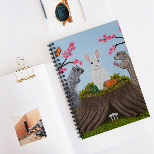 Whimsical Animal Spiral Notebook – Garden Gathering by Roberta Pacino