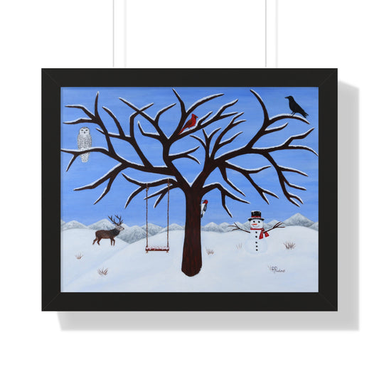 Winter Wildlife Framed Print – Pure Presence by Roberta Pacino