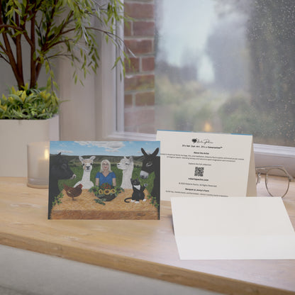 Banquet at Jenny’s Farm – 7x5 Greeting Card, Single or 10-Pack, Original Art by Roberta Pacino
