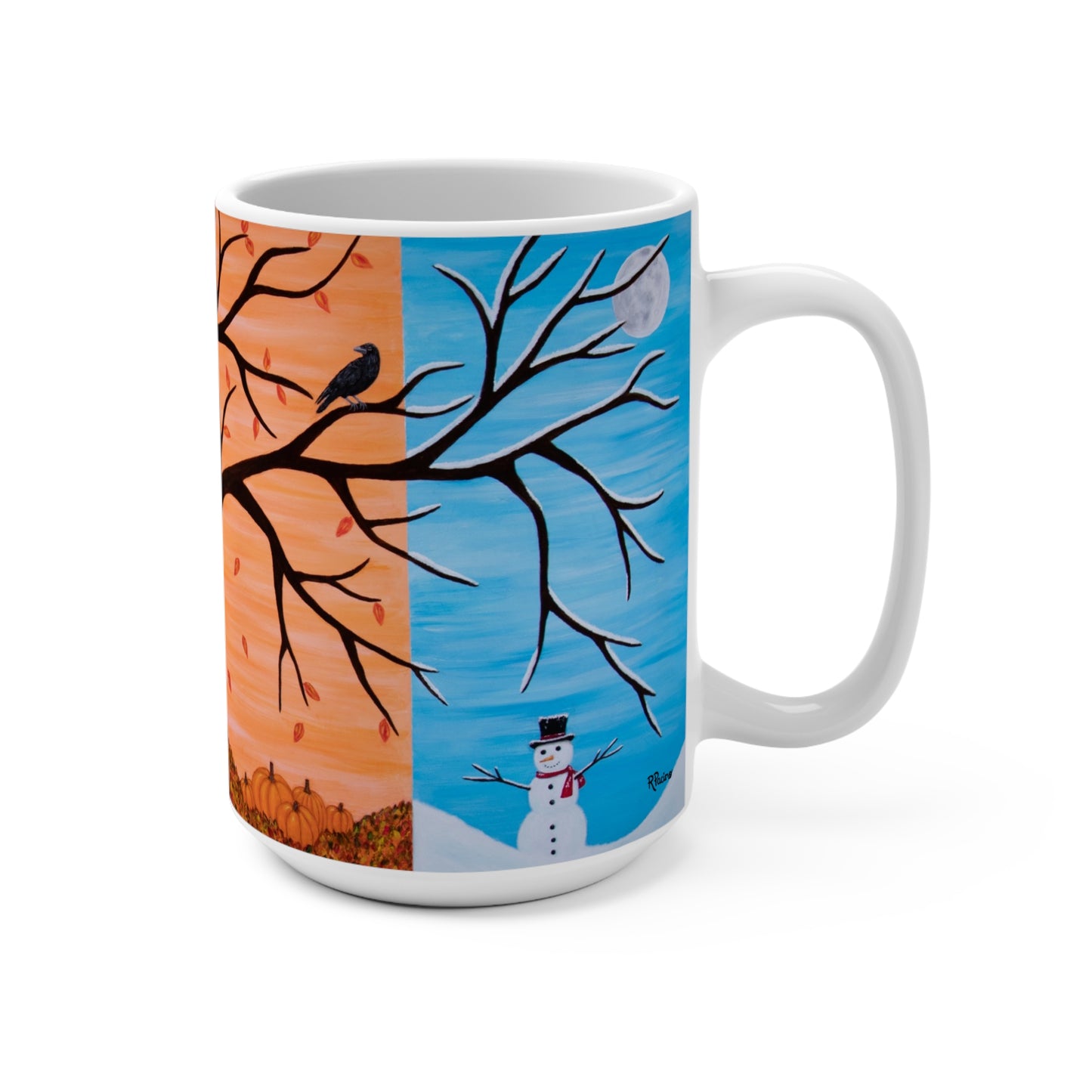Tree of Life Mug 15 oz,  Ceramic Mug, Vibrant Seasonal Design with Southwestern Colors, Original Art by Roberta Pacino