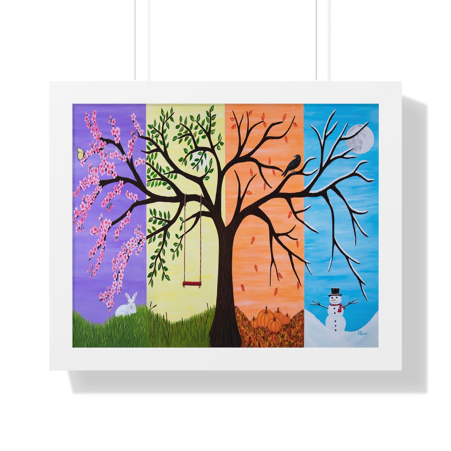 Tree of Life, Four Seasons – 20×16 Framed Print by Roberta Pacino