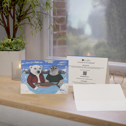 Arctic Appetite – 7x5 Greeting Card, Single or 10-Pack, Original Art by Roberta Pacino