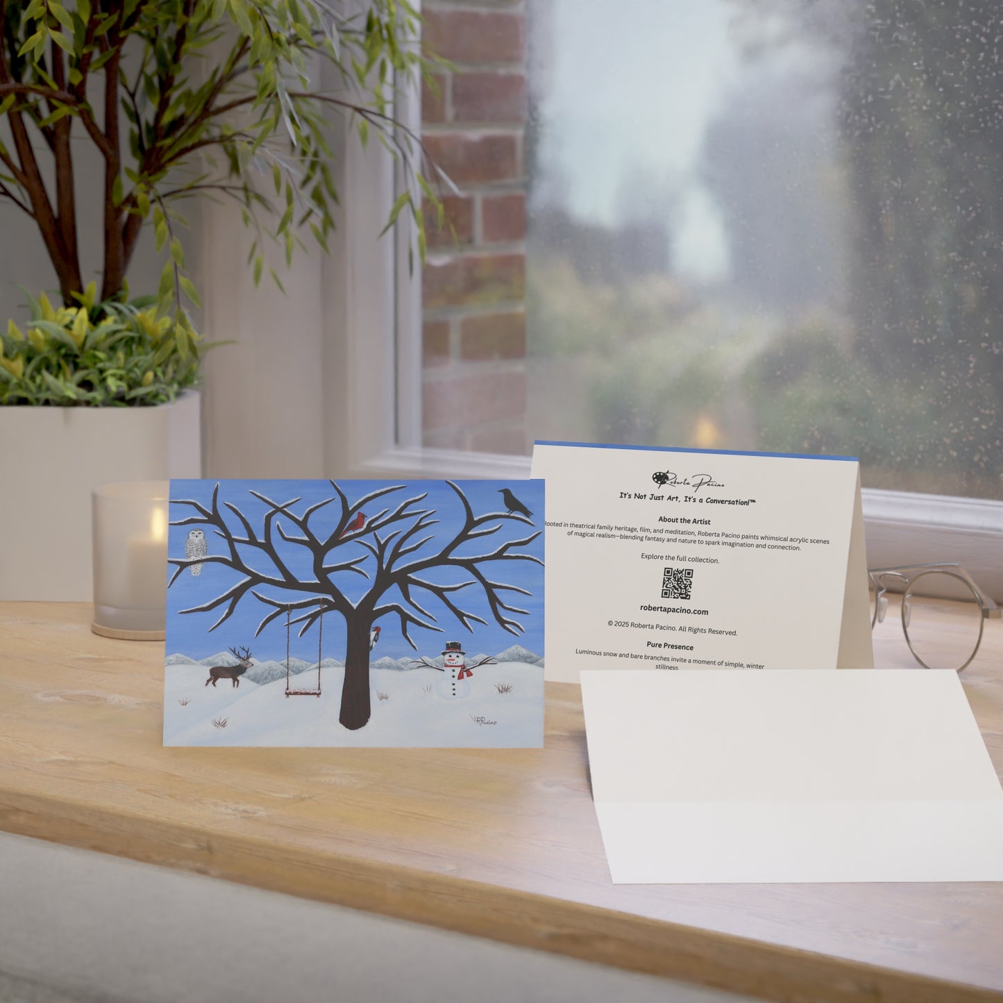 Pure Presence – 7x5 Greeting Card, Single or 10-Pack, Original Art by Roberta Pacino