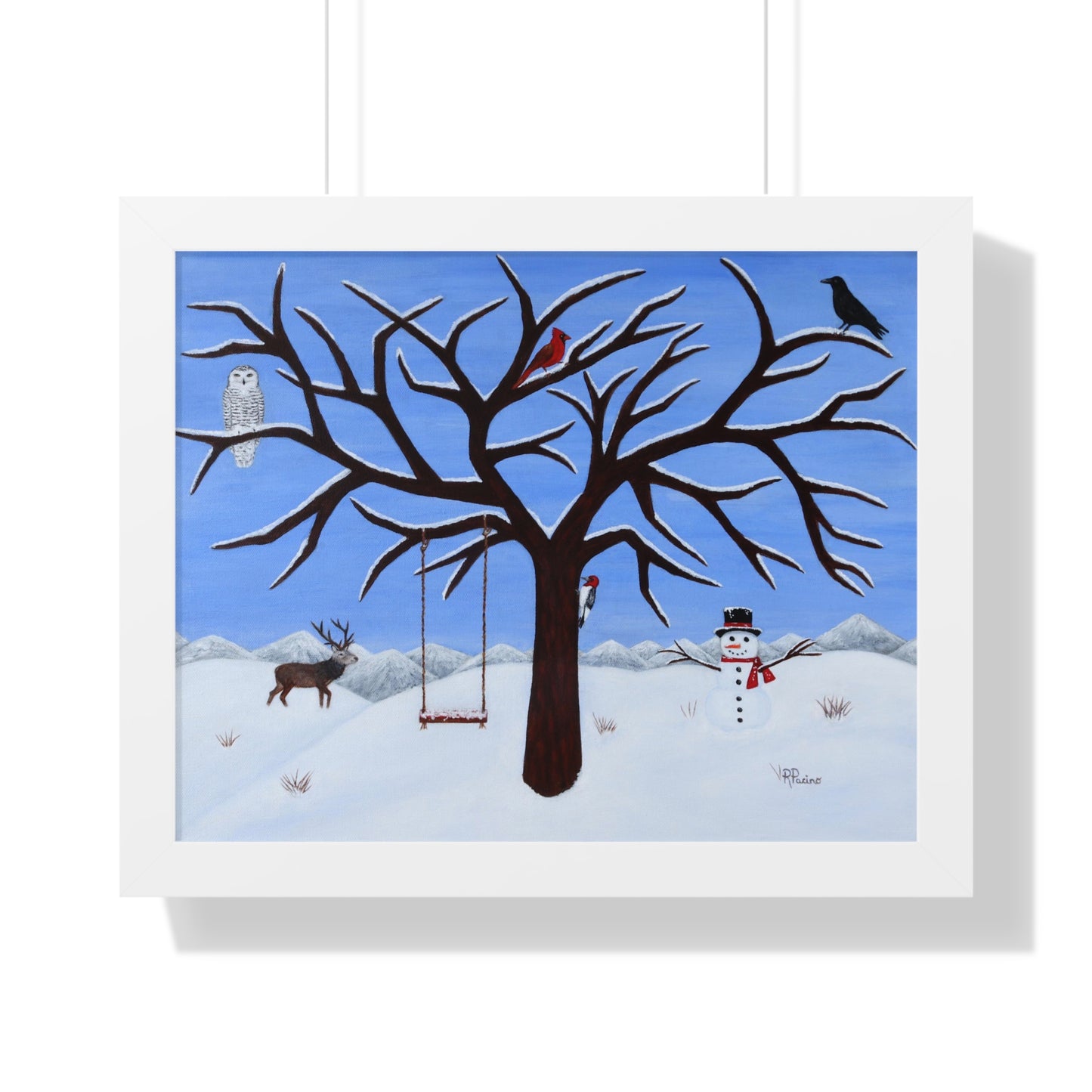 Winter Wildlife Framed Print – Pure Presence by Roberta Pacino