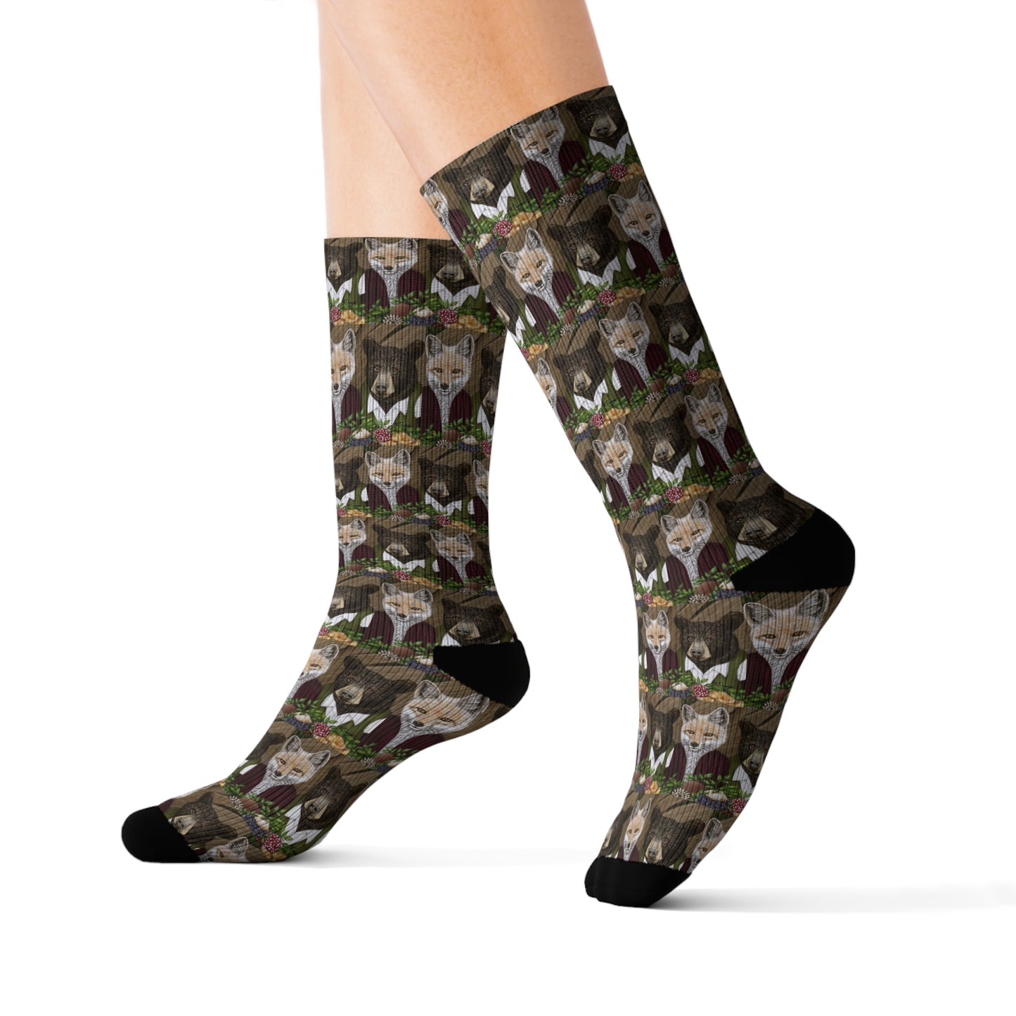 Mountain Wildlife Socks – Boulder Flatirons Inspired Art by Roberta Pacino