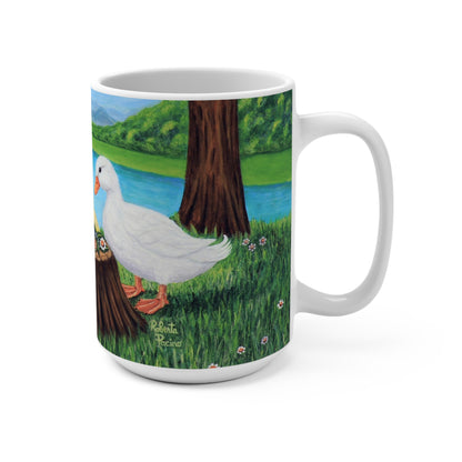 Sunlit Supper – 15 oz Ceramic Mug, Original Art by Roberta Pacino