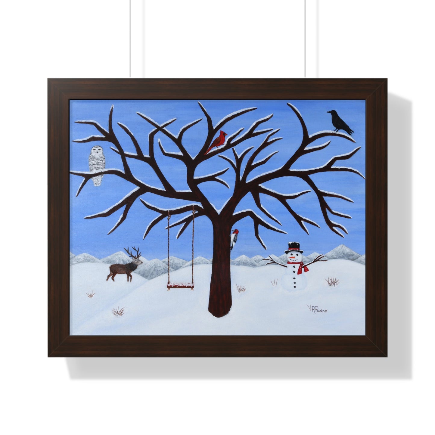 Winter Wildlife Framed Print – Pure Presence by Roberta Pacino