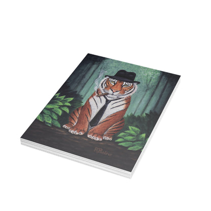 Vito Stripes – 5x7 Greeting Card, Single or 10-Pack, Original Art by Roberta Pacino
