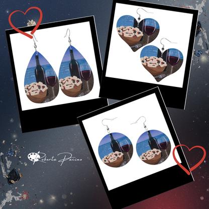 Al Fresco at the Pier – Lightweight Art Earrings – by Roberta Pacino