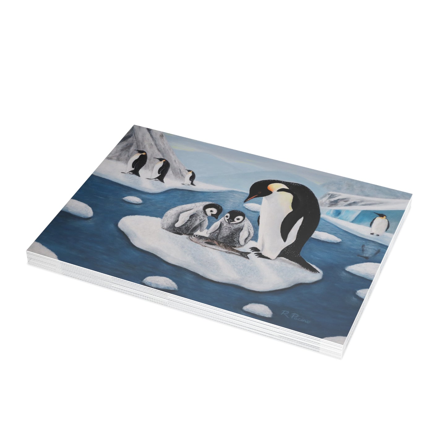 Icy Love – 7x5 Greeting Card, Single or 10-Pack, Original Art by Roberta Pacino