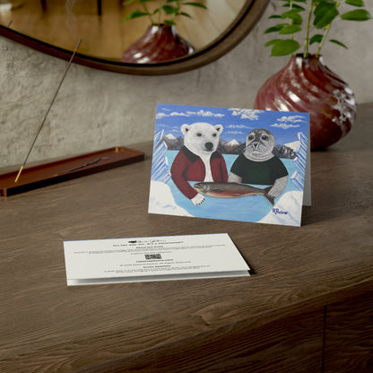 Arctic Appetite – 7x5 Greeting Card, Single or 10-Pack, Original Art by Roberta Pacino