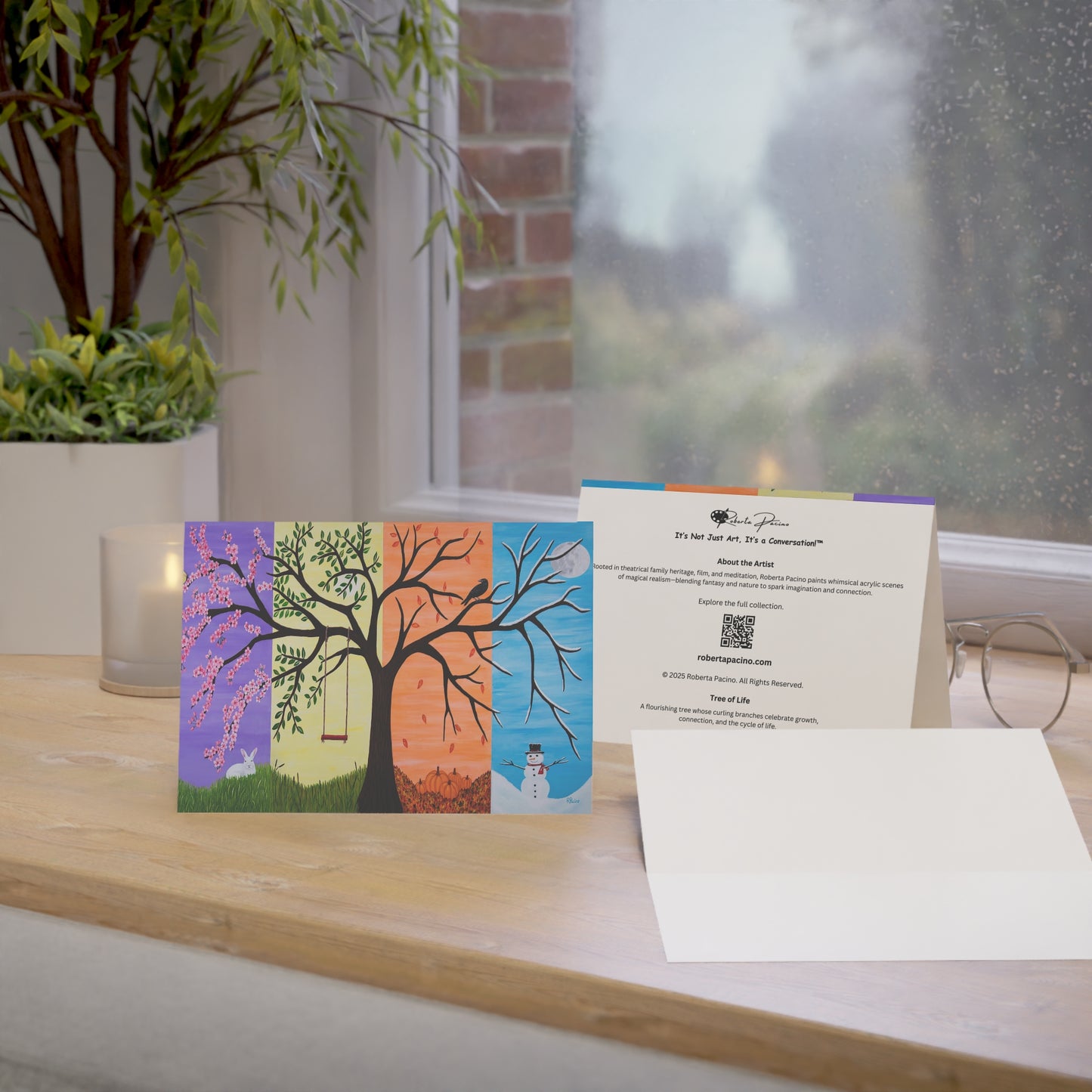 Tree of Life – 7x5 Greeting Card, Single or 10-Pack, Original Art by Roberta Pacino