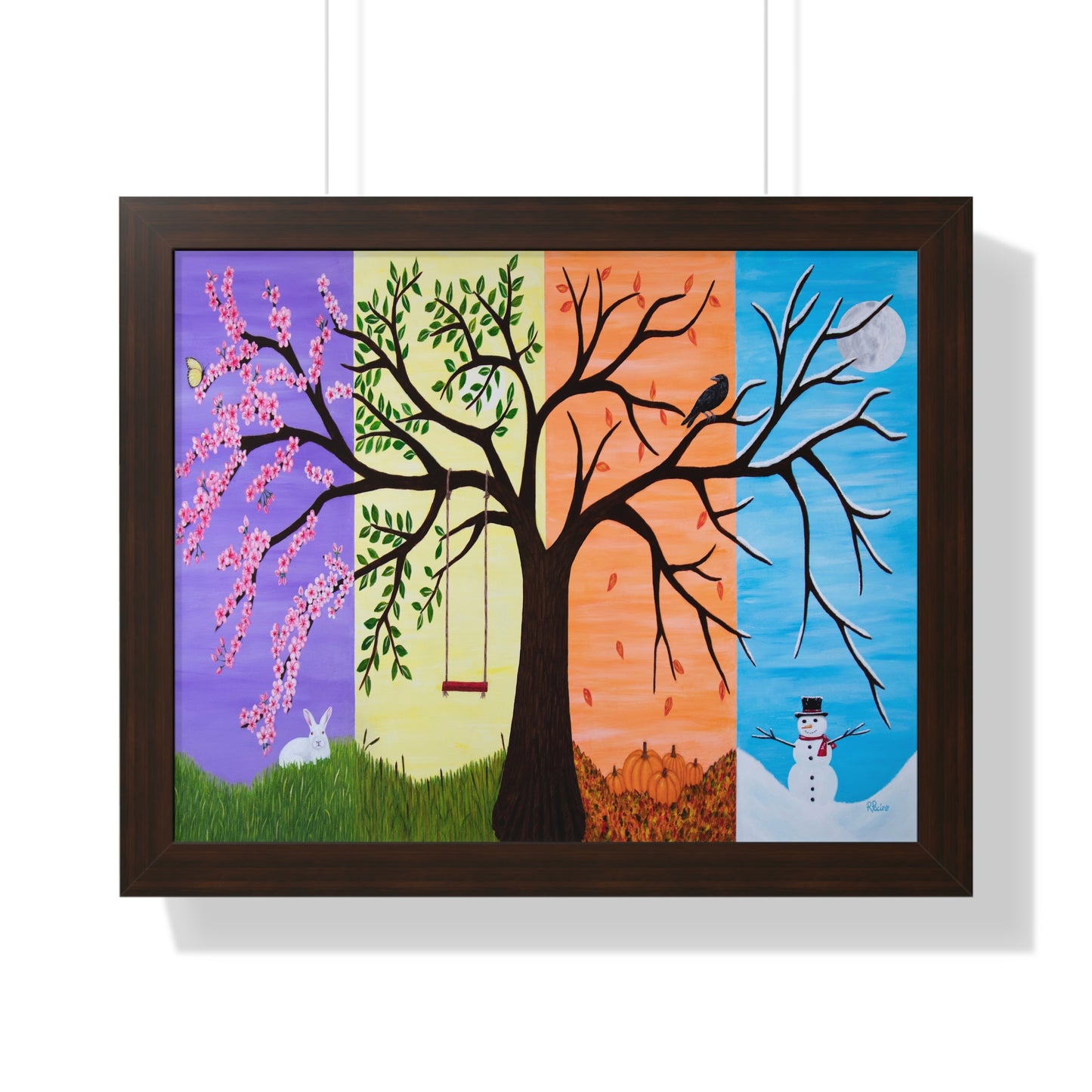Tree of Life, Four Seasons – 20×16 Framed Print by Roberta Pacino
