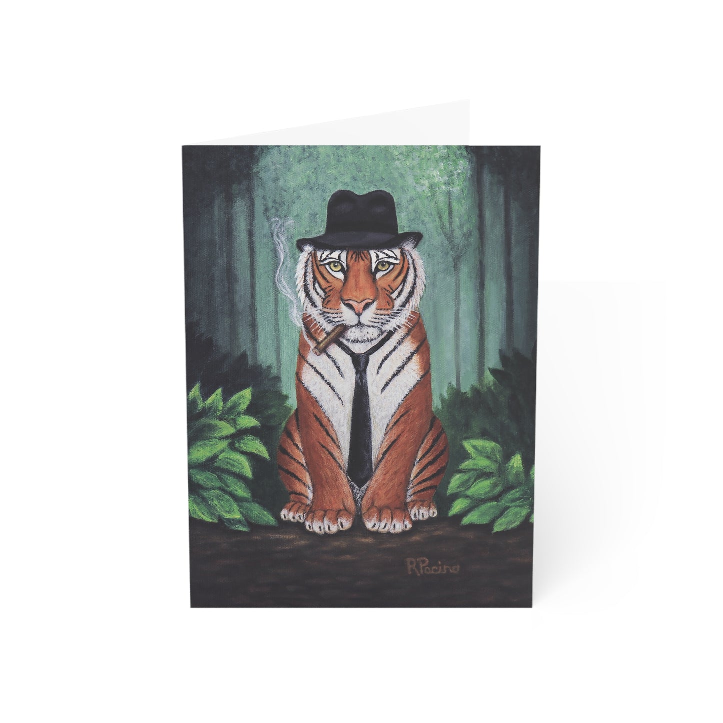 Vito Stripes – 5x7 Greeting Card, Single or 10-Pack, Original Art by Roberta Pacino