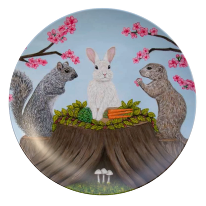 Garden Gathering – Dinner Plate, Original Art by Roberta Pacino