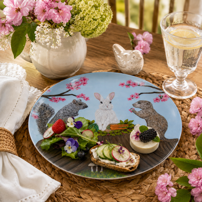Garden Gathering – Dinner Plate, Original Art by Roberta Pacino