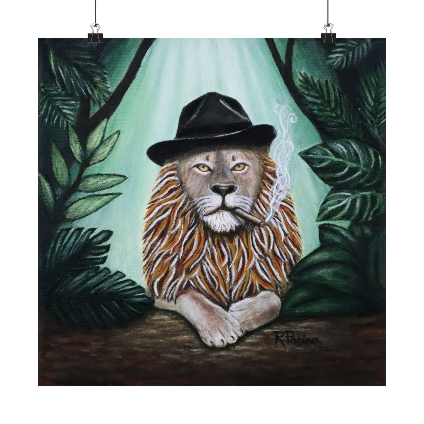 Don Leone Print – Noir Gangster Lion, Power & Presence, by Roberta Pacino