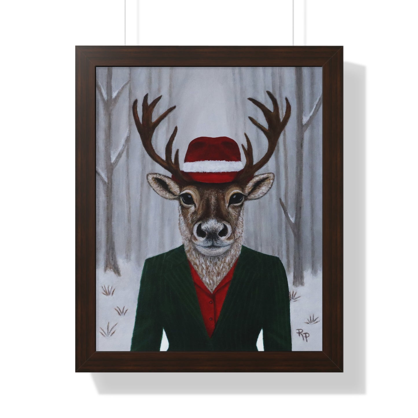 Roxy Reindeer’s Winter Crown – Framed Print by Roberta Pacino