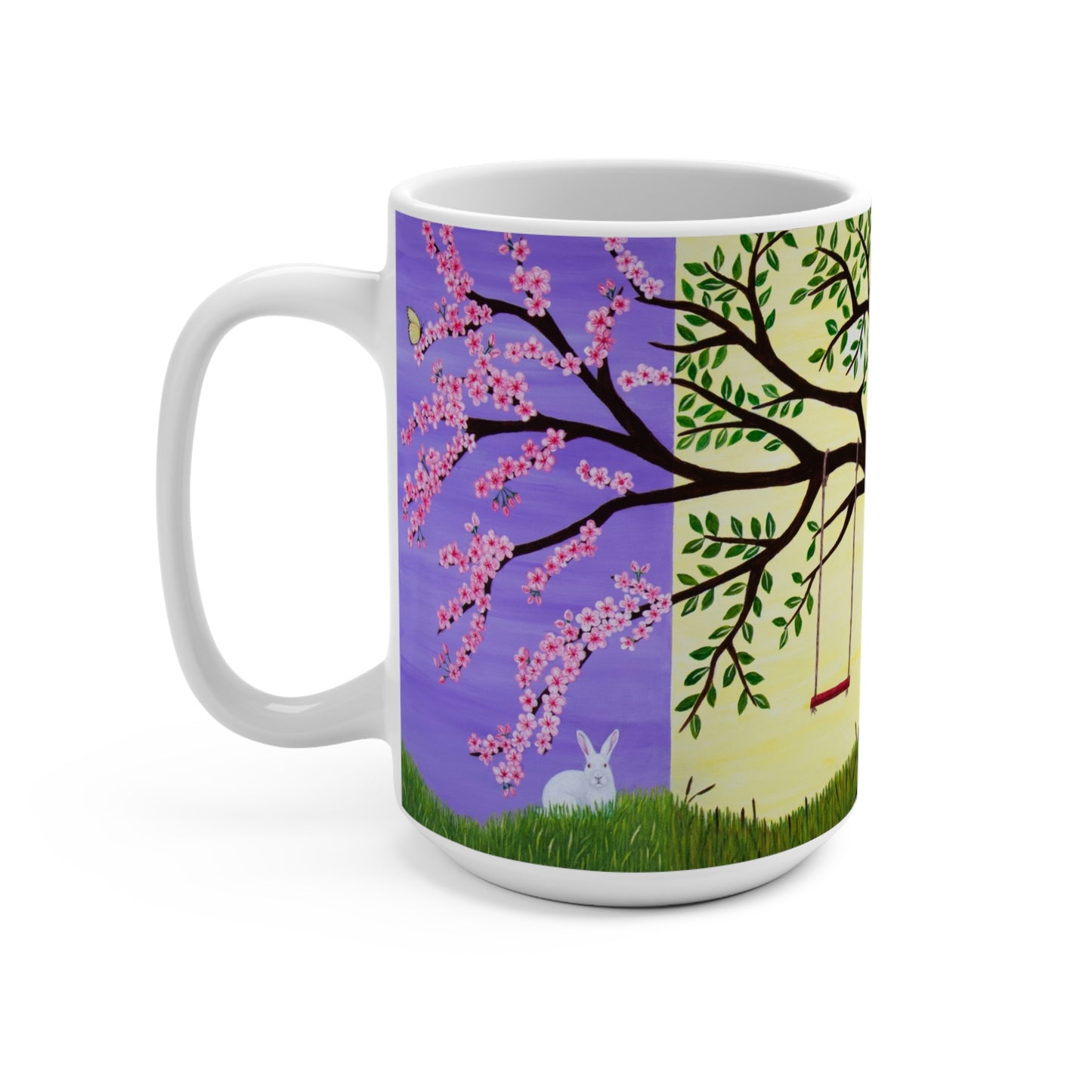 Tree of Life Mug 15 oz,  Ceramic Mug, Vibrant Seasonal Design with Southwestern Colors, Original Art by Roberta Pacino