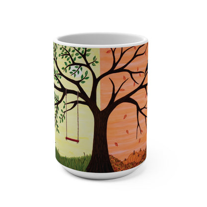 Tree of Life 15 oz art mug featuring four seasons painting by Roberta Pacino