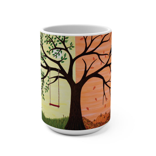 Tree of Life 15 oz art mug featuring four seasons painting by Roberta Pacino