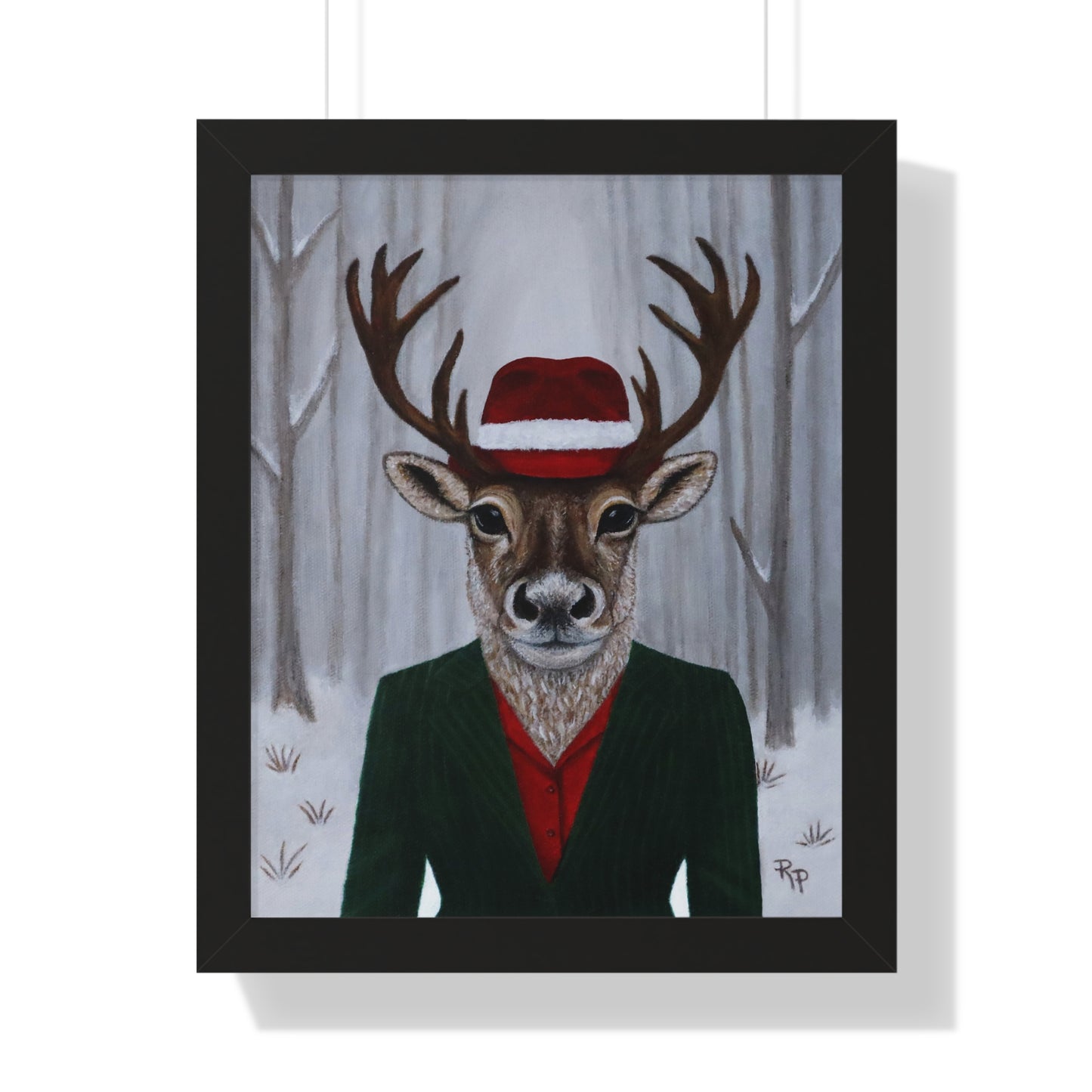 Roxy Reindeer’s Winter Crown – Framed Print by Roberta Pacino