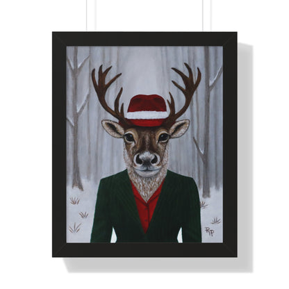 Roxy Reindeer’s Winter Crown – Framed Print by Roberta Pacino
