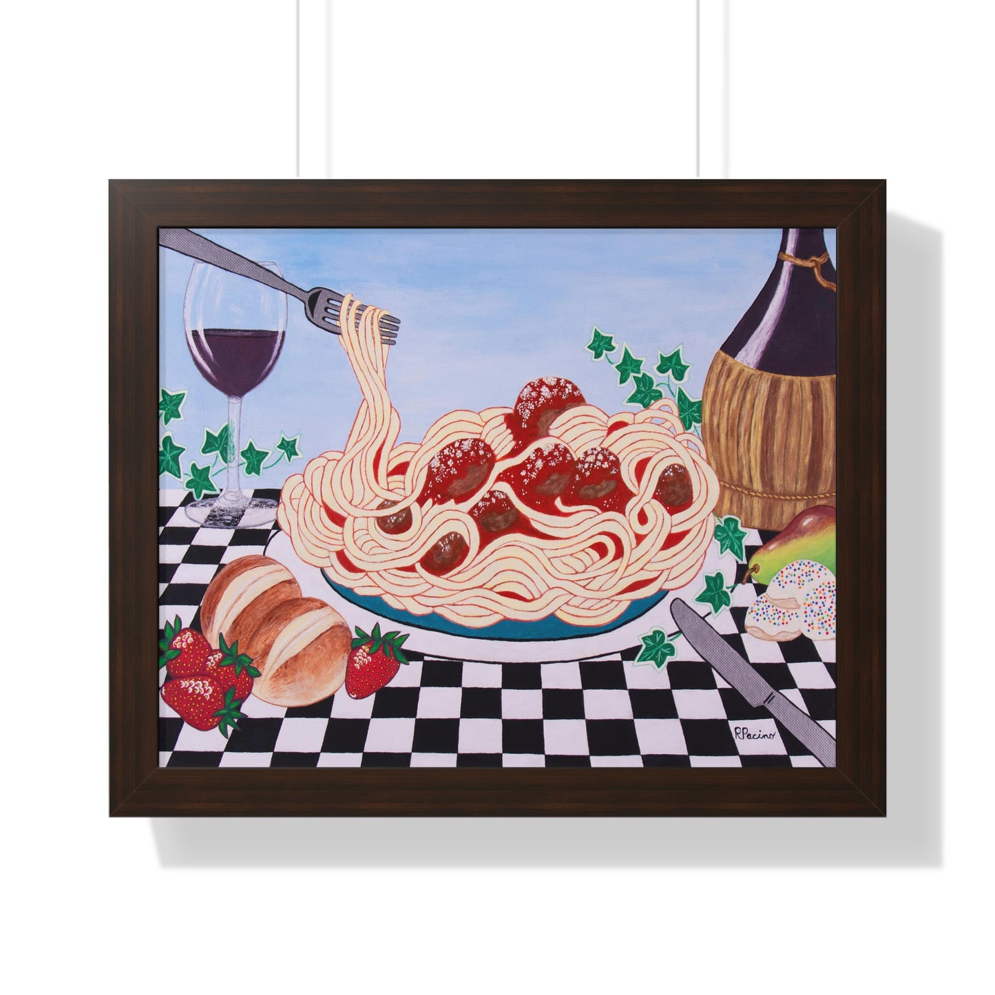 Italian Kitchen Still Life Framed Print – Sicilian Comfort by Roberta Pacino