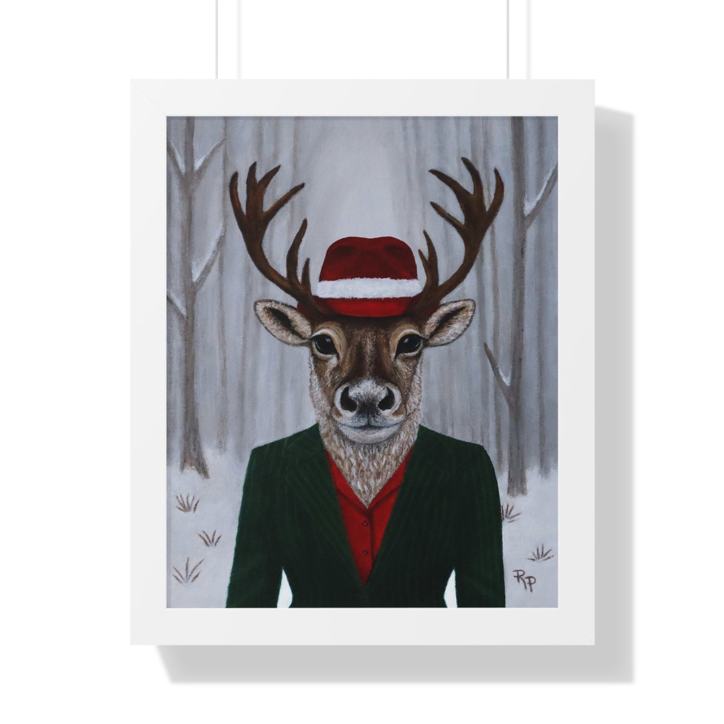 Roxy Reindeer’s Winter Crown – Framed Print by Roberta Pacino