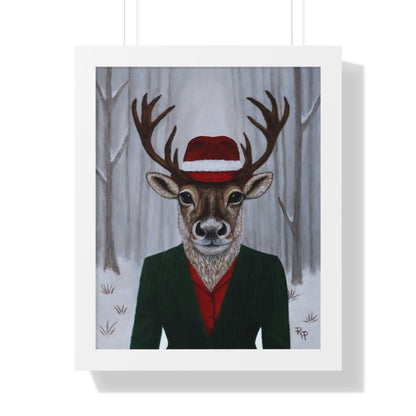 Roxy Reindeer’s Winter Crown – Framed Print by Roberta Pacino