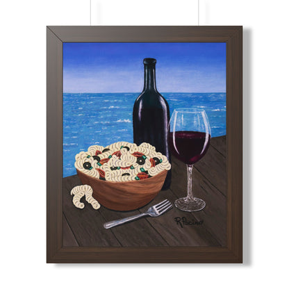 Al Fresco at the Pier – 16x20 Framed Print, Coastal Wall Art by Roberta Pacino