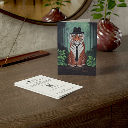 Vito Stripes – 5x7 Greeting Card, Single or 10-Pack, Original Art by Roberta Pacino