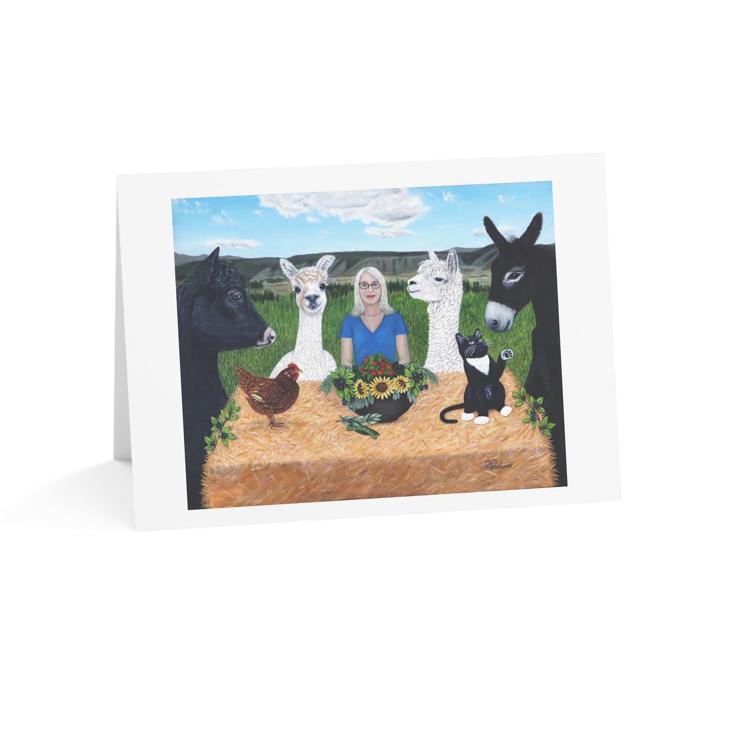 Barnyard Banquet Greeting Card