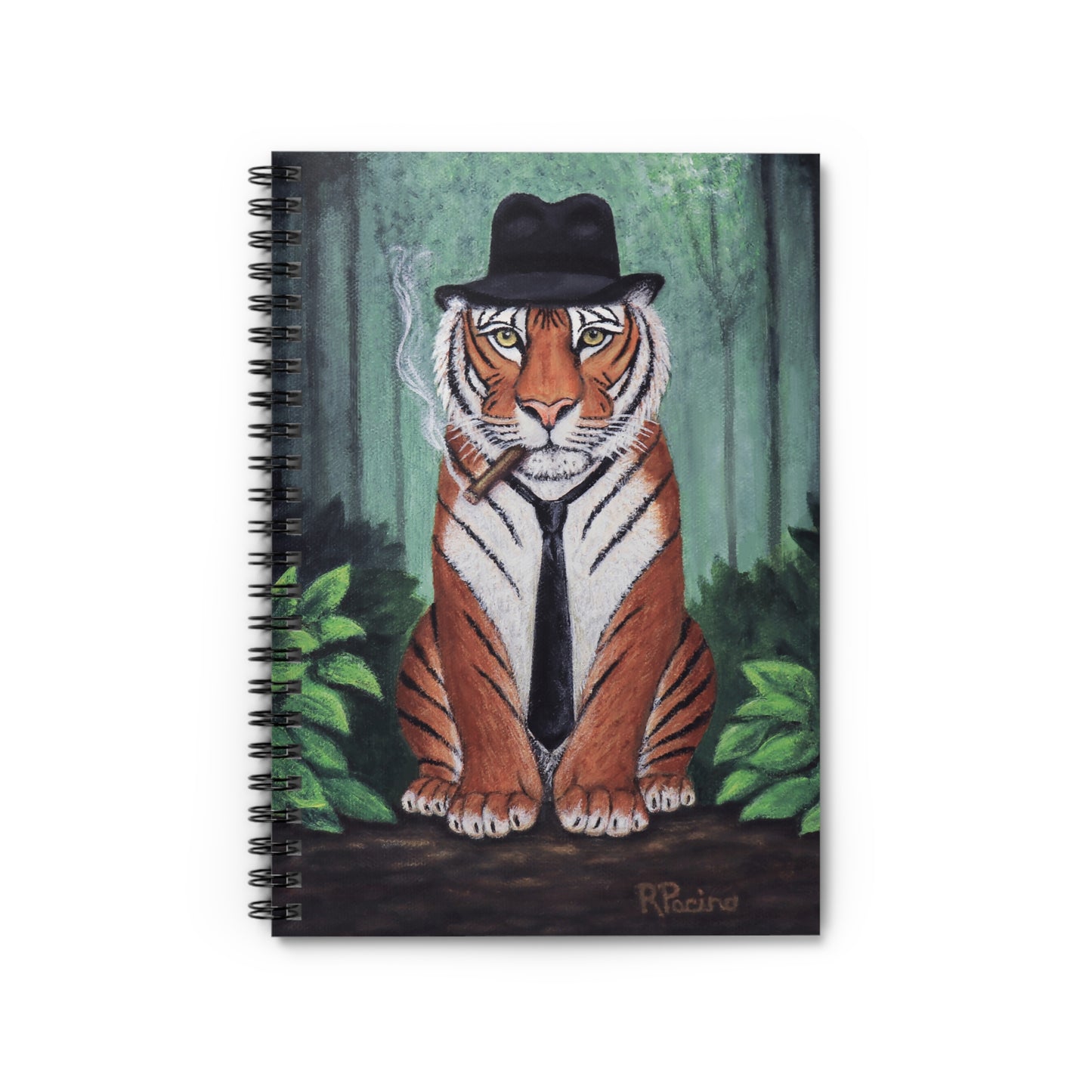 Whimsical Animal Spiral Notebook – Vito Stripes by Roberta Pacino