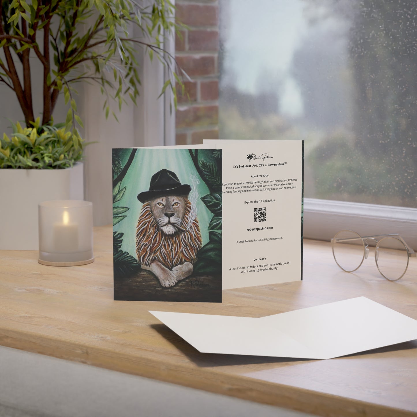 Don Leone – 5x7 Greeting Card, Single or 10-Pack, Original Art by Roberta Pacino