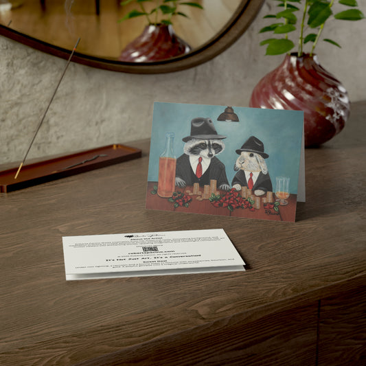 Whimsical Animal Greeting Card – 7x5 with Envelope, Sweet Deal by Roberta Pacino