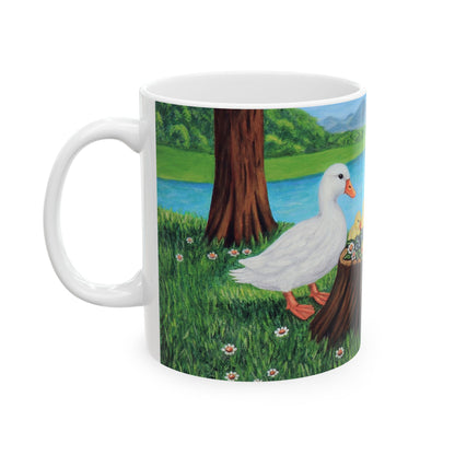 Sunlit Supper – 11 oz Ceramic Mug, Original Art by Roberta Pacino
