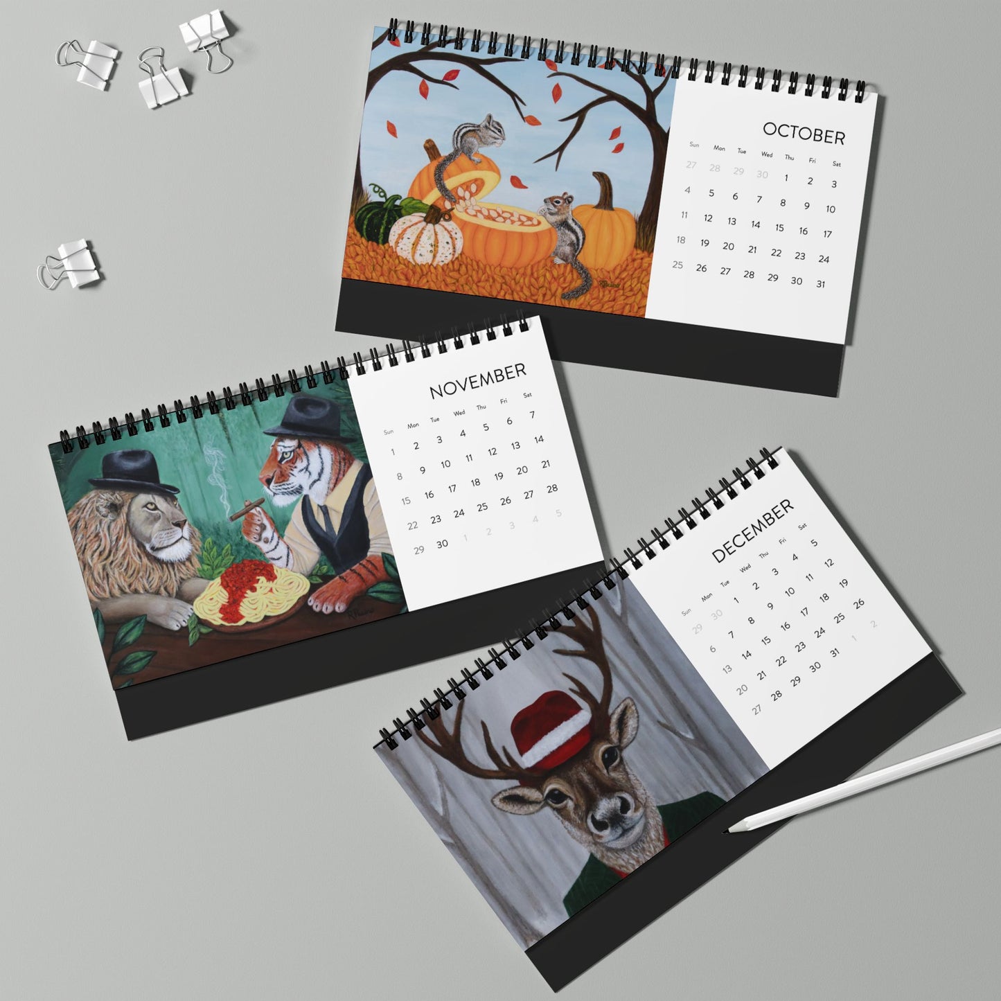 2026 Desk Calendar – Seasonal Art by Roberta Pacino