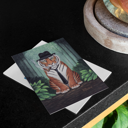 Vito Stripes – 5x7 Greeting Card, Single or 10-Pack, Original Art by Roberta Pacino